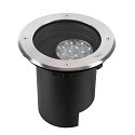 floor recessed luminaire DASAR� L DALI round, swivelling, asymmetrical, dimmable IP65/IP67, stainless steel dimmable