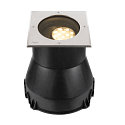 SLV Luminaria empotrable en suelo DASAR� L DALI giratorio, cuadrado, asim�trico, regulable IP65/IP67, acero inoxidable regulable