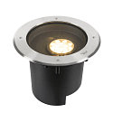 Luminaria empotrable en suelo DASAR� XL DALI redondo, giratorio, asim�trico, regulable IP65/IP67, acero inoxidable regulable