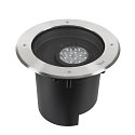 Luminaria empotrable en suelo DASAR� XL DALI redondo, giratorio, asim�trico, regulable IP65/IP67, acero inoxidable regulable