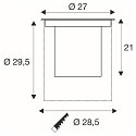Luminaria empotrable en suelo DASAR� XL DALI redondo, giratorio, asim�trico, regulable IP65/IP67, acero inoxidable regulable