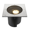 SLV Luminaria empotrable en suelo DASAR� XL DALI giratorio, cuadrado, asim�trico, regulable IP65/IP67, acero inoxidable regulable