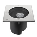 SLV Luminaria empotrable en suelo DASAR� XL DALI giratorio, cuadrado, asim�trico, regulable IP65/IP67, acero inoxidable regulable