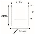 SLV Luminaria empotrable en suelo DASAR� XL DALI giratorio, cuadrado, asim�trico, regulable IP65/IP67, acero inoxidable regulable