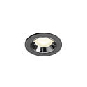 Luminaria empotrable para techos NUMINOS� XS apto para puestos de trabajo VDU IP20, negro regulable