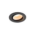 Luminaria empotrable para techos NUMINOS� MOVE XS redondo, apto para puestos de trabajo VDU IP20, negro, blanco