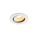 Luminaria empotrable para techos NUMINOS� MOVE XS redondo, apto para puestos de trabajo VDU IP20, blanco, barnizado regulable