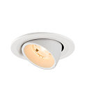 SLV Luminaria empotrable para techos NUMINOS� GIMBLE S redondo, apto para puestos de trabajo VDU IP20, blanco, barnizado regulable