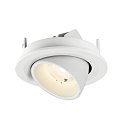 SLV Luminaria empotrable para techos NUMINOS� GIMBLE S redondo, apto para puestos de trabajo VDU IP20, blanco, barnizado regulable