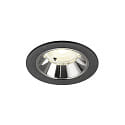 Luminaria empotrable para techos NUMINOS� S apto para puestos de trabajo VDU IP20, cromo, negro regulable
