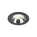 Luminaria empotrable para techos NUMINOS� S apto para puestos de trabajo VDU IP20, cromo, negro regulable