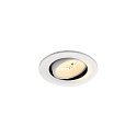 Luminaria empotrable para techos NUMINOS� MOVE S redondo, apto para puestos de trabajo VDU IP20, blanco, barnizado regulable