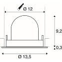recessed spotlight NUMINOS� GIMBLE M swivelling, suitable for VDU workstation IP20