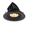 SLV Luminaria empotrable para techos NUMINOS� GIMBLE M apto para puestos de trabajo VDU IP20, negro, barnizado regulable