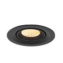 SLV Luminaria empotrable para techos NUMINOS� GIMBLE M apto para puestos de trabajo VDU IP20, negro, barnizado regulable