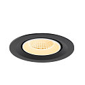 SLV Luminaria empotrable para techos NUMINOS� GIMBLE M apto para puestos de trabajo VDU IP20, negro, blanco, barnizado regulable