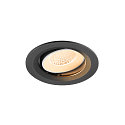 Luminaria empotrable para techos NUMINOS� MOVE M redondo, apto para puestos de trabajo VDU IP20, negro, blanco