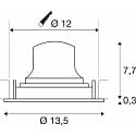 SLV Luminaria empotrable para techos NUMINOS� MOVE M giratorio, apto para puestos de trabajo VDU IP20, negro, blanco regulable