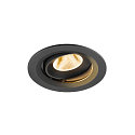 Luminaria empotrable para techos NUMINOS� MOVE M redondo, apto para puestos de trabajo VDU IP20, negro, barnizado regulable