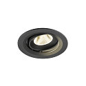 Luminaria empotrable para techos NUMINOS� MOVE M redondo, apto para puestos de trabajo VDU IP20, negro, barnizado regulable