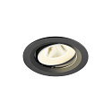 Luminaria empotrable para techos NUMINOS� MOVE M redondo, apto para puestos de trabajo VDU IP20, negro, blanco