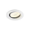 Luminaria empotrable para techos NUMINOS� MOVE M redondo, apto para puestos de trabajo VDU IP20, blanco, barnizado regulable