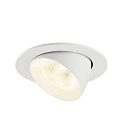 SLV Luminaria empotrable para techos NUMINOS� GIMBLE L redondo, apto para puestos de trabajo VDU IP20, blanco, barnizado regulable