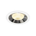 Luminaria empotrable para techos NUMINOS� L apto para puestos de trabajo VDU IP20, cromo, blanco regulable