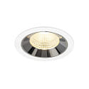 Luminaria empotrable para techos NUMINOS� L apto para puestos de trabajo VDU IP20, cromo, blanco regulable
