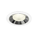 Luminaria empotrable para techos NUMINOS� L apto para puestos de trabajo VDU IP20, cromo, blanco regulable