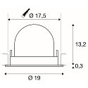 ceiling recessed luminaire NUMINOS� GIMBLE XL suitable for VDU workstation IP20, black, lacquered dimmable