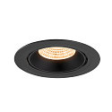 SLV Luminaria empotrable para techos NUMINOS� GIMBLE XL apto para puestos de trabajo VDU IP20, negro, barnizado regulable