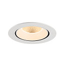 SLV Luminaria empotrable para techos NUMINOS� GIMBLE XL apto para puestos de trabajo VDU IP20, blanco, barnizado regulable
