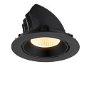 SLV Luminaria empotrable para techos NUMINOS� GIMBLE XL apto para puestos de trabajo VDU IP20, negro, barnizado regulable