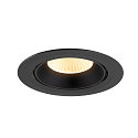 SLV Luminaria empotrable para techos NUMINOS� GIMBLE XL apto para puestos de trabajo VDU IP20, negro, barnizado regulable
