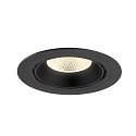 SLV Luminaria empotrable para techos NUMINOS� GIMBLE XL apto para puestos de trabajo VDU IP20, negro, barnizado regulable