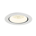 SLV Luminaria empotrable para techos NUMINOS� GIMBLE XL apto para puestos de trabajo VDU IP20, blanco, barnizado regulable