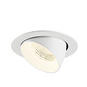 SLV Luminaria empotrable para techos NUMINOS� GIMBLE XL apto para puestos de trabajo VDU IP20, blanco, barnizado regulable