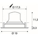 SLV ceiling recessed luminaire NUMINOS� MOVE XL swivelling, suitable for VDU workstation IP20, black, white dimmable