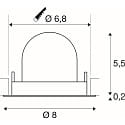 recessed spotlight NUMINOS� GIMBLE XS swivelling, suitable for VDU workstation IP20