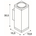 outdoor wall luminaire THEO PRO L SINGLE square IP65, anthracite, lacquered 