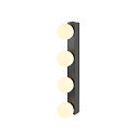 Luminaria de espejo SUN MIRROR QUAD con bot�n interruptor IP44, negro, barnizado 