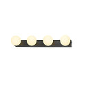 SLV Luminaria de espejo SUN MIRROR QUAD con bot�n interruptor IP44, negro, barnizado 