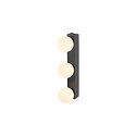 SLV Luminaria de espejo SUN MIRROR TRIPLE con bot�n interruptor IP44, negro, barnizado 