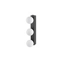 SLV Luminaria de espejo SUN MIRROR TRIPLE con bot�n interruptor IP44, negro, barnizado 