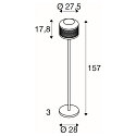 SLV Luminaria de pedestal PANTILO ROPE 27 E27 IP20, dorado regulable