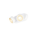 SLV Luminaria de pared y techo KALU 2.0 de 2 llamas, apto para puestos de trabajo VDU IP20, blanco, barnizado regulable