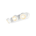 SLV Luminaria de pared y techo KALU 2.0 de 3 llamas, apto para puestos de trabajo VDU IP20, blanco, barnizado regulable