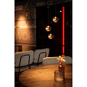 Luminaria colgante de 1 fase DYSKO abajo, en forma de bala IP20, brillante, dorado regulable