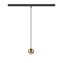 Luminaria colgante DYSKO IP20, dorado, negro regulable